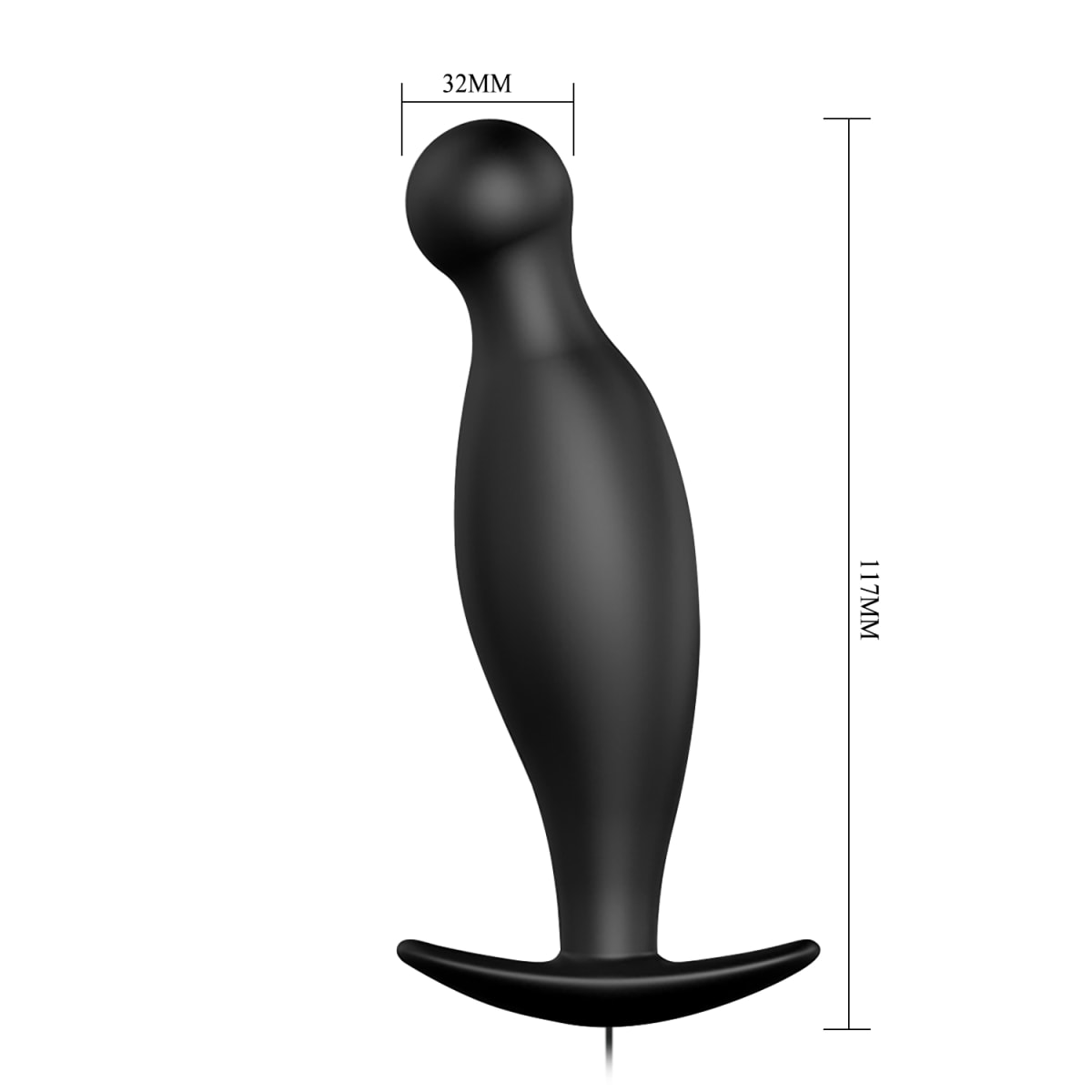 Plug anatómico anal silicona 12 cm2