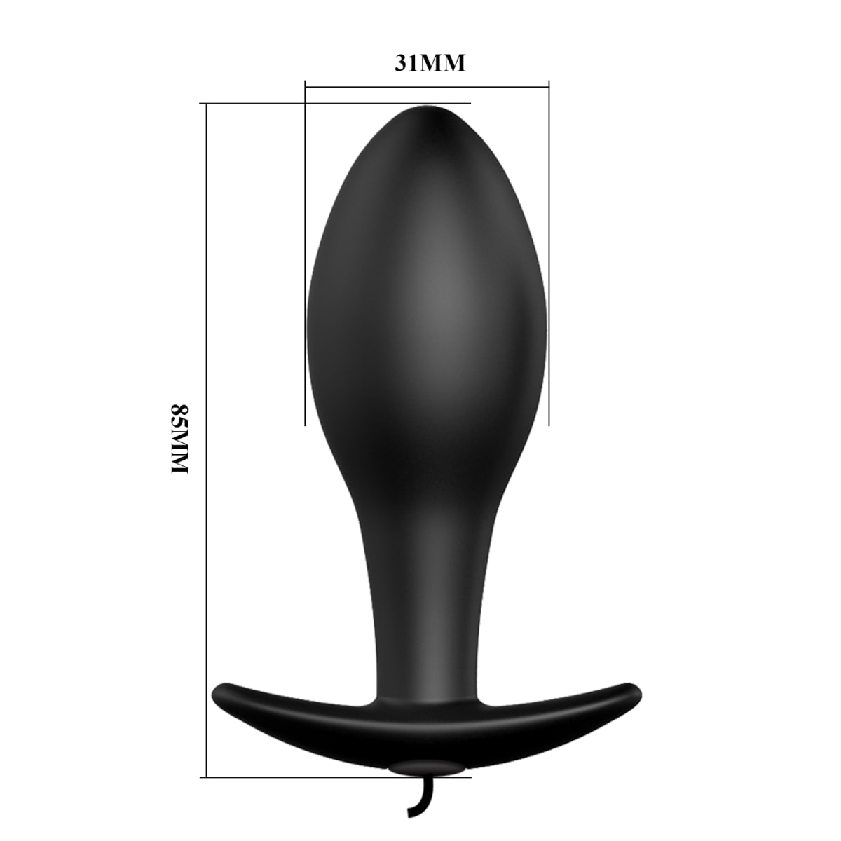 Vibrador anal plug silicona 8.5 cm3