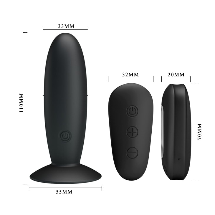 Vibrador anal ultra fuerte 10 cm - Recargable2