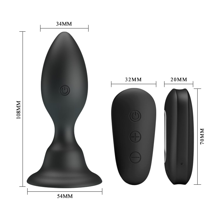 Vibrador anal ultra fuerte 10 cm - Recargable 23