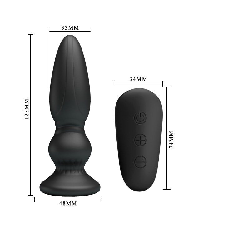 Vibrador anal ultra fuerte 12 cm - Recargable3