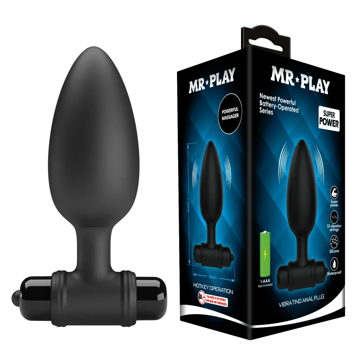 Plug vibrador de silicona Lotus4