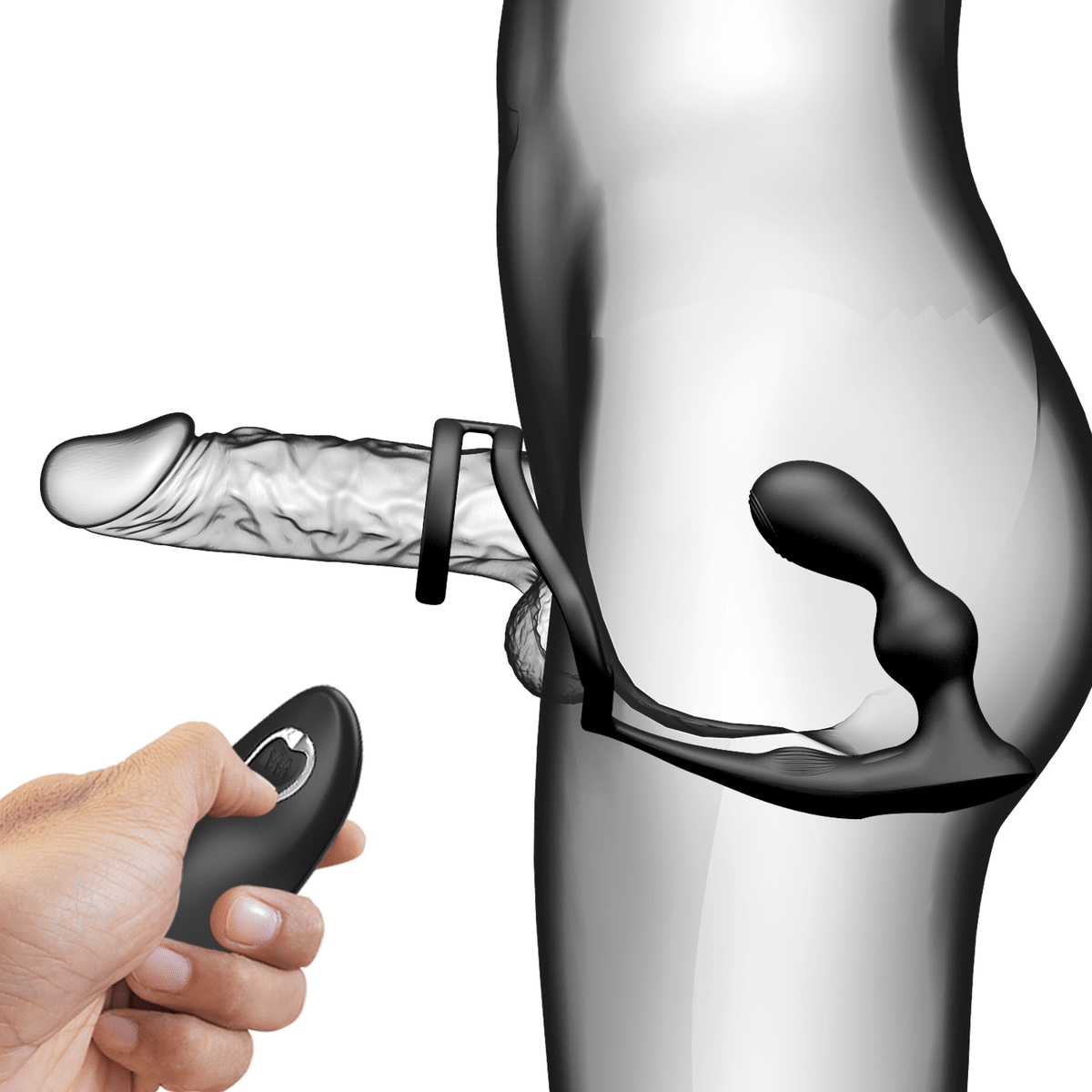 Vibrador prostático con anillo - Recargable1