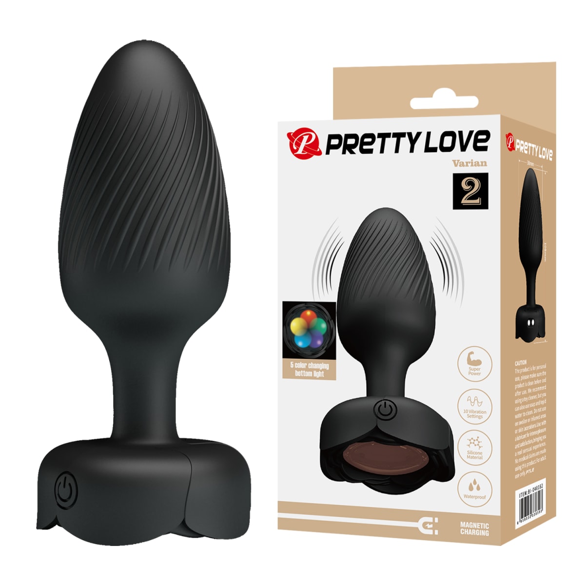 Plug vibrador con luces Varian recargable1