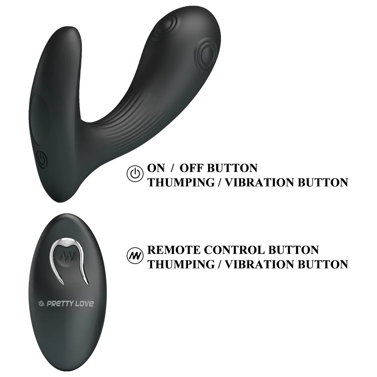Vibrador prostatico con control y 4 zonas de pulsaciones Mirabelle5