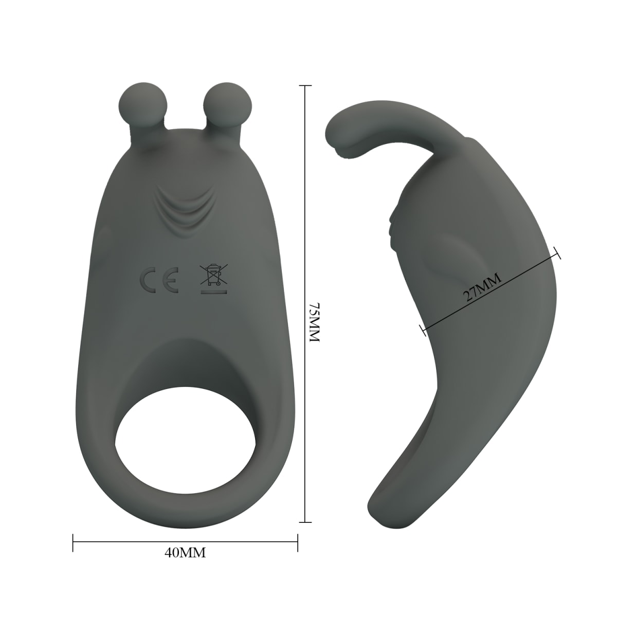 Anillo vibrador de silicona - Recargable3