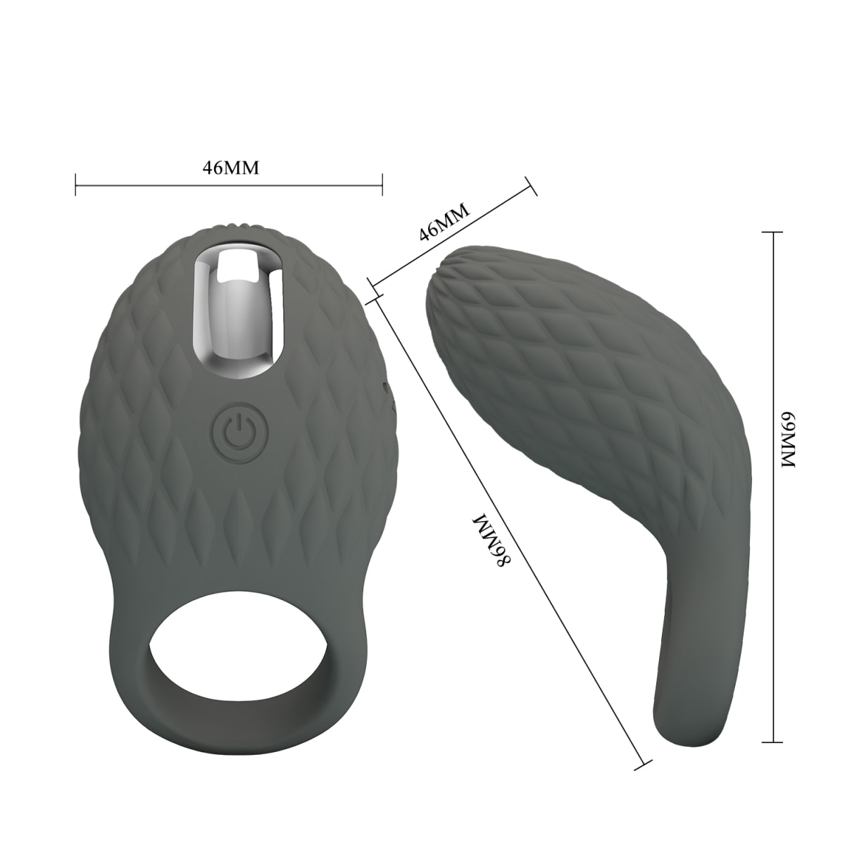 Anillo vibrador de silicona - Recargable 23