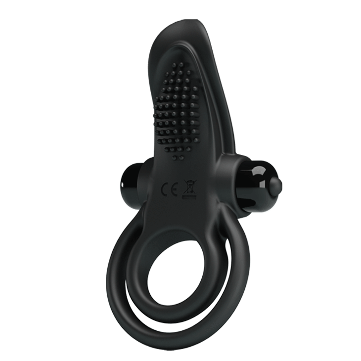 Anillo vibrador de silicona negro1
