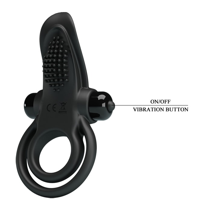 Anillo vibrador de silicona negro3