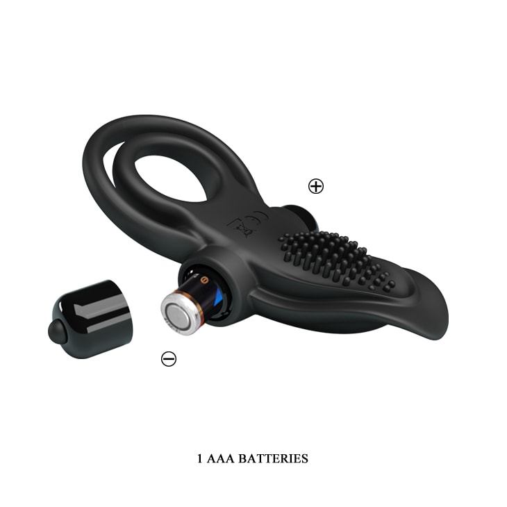 Anillo vibrador de silicona negro4