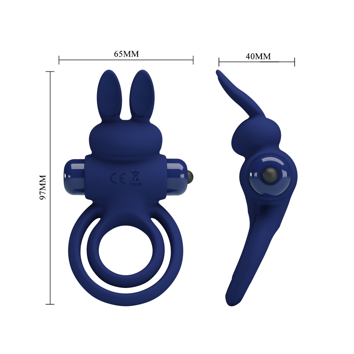 Anillo vibrador de silicona azul2