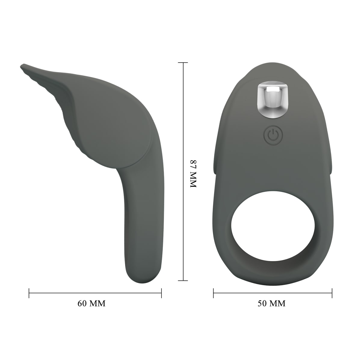 Anillo vibrador de silicona - Recargable 32