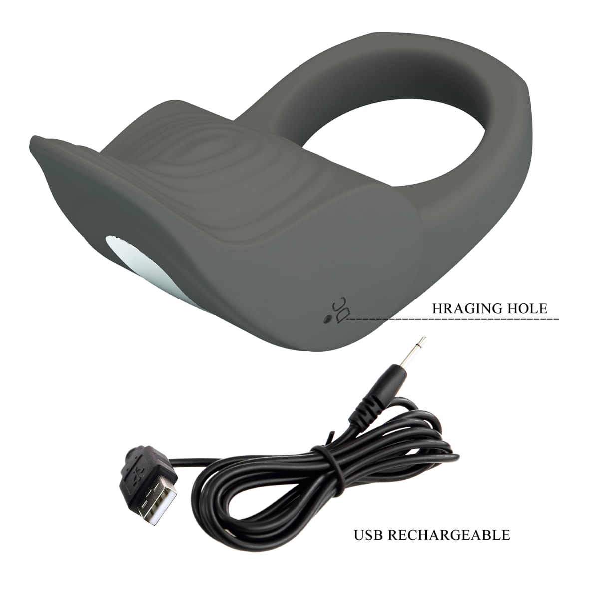 Anillo vibrador de silicona - Recargable 33