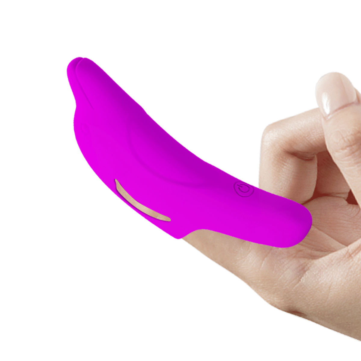 Vibrador para dedo Delphini morado - Recargable1