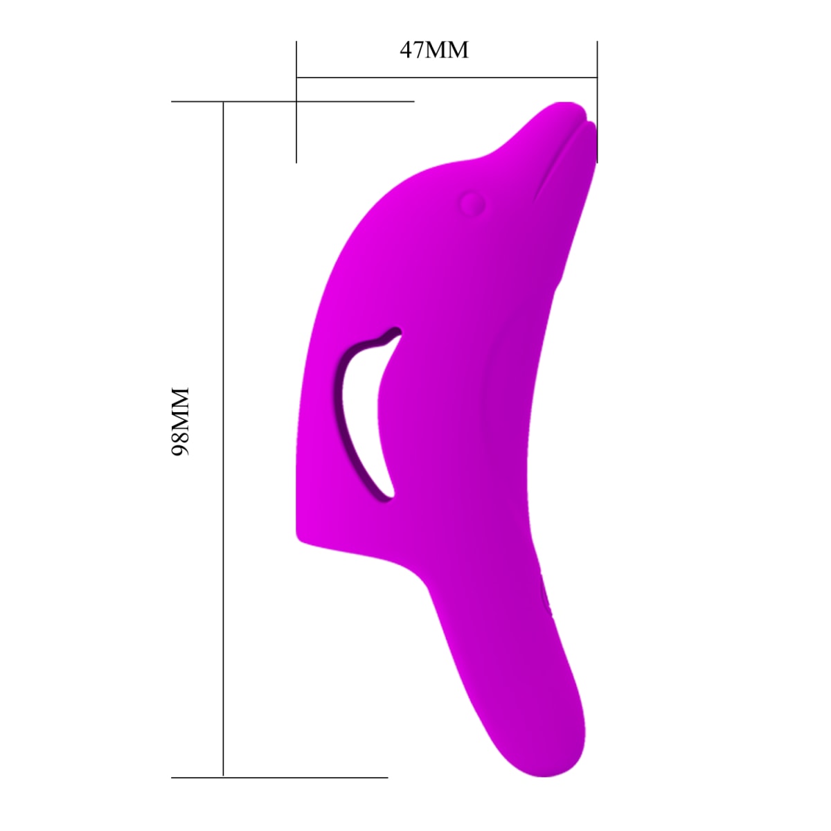 Vibrador para dedo Delphini morado - Recargable2
