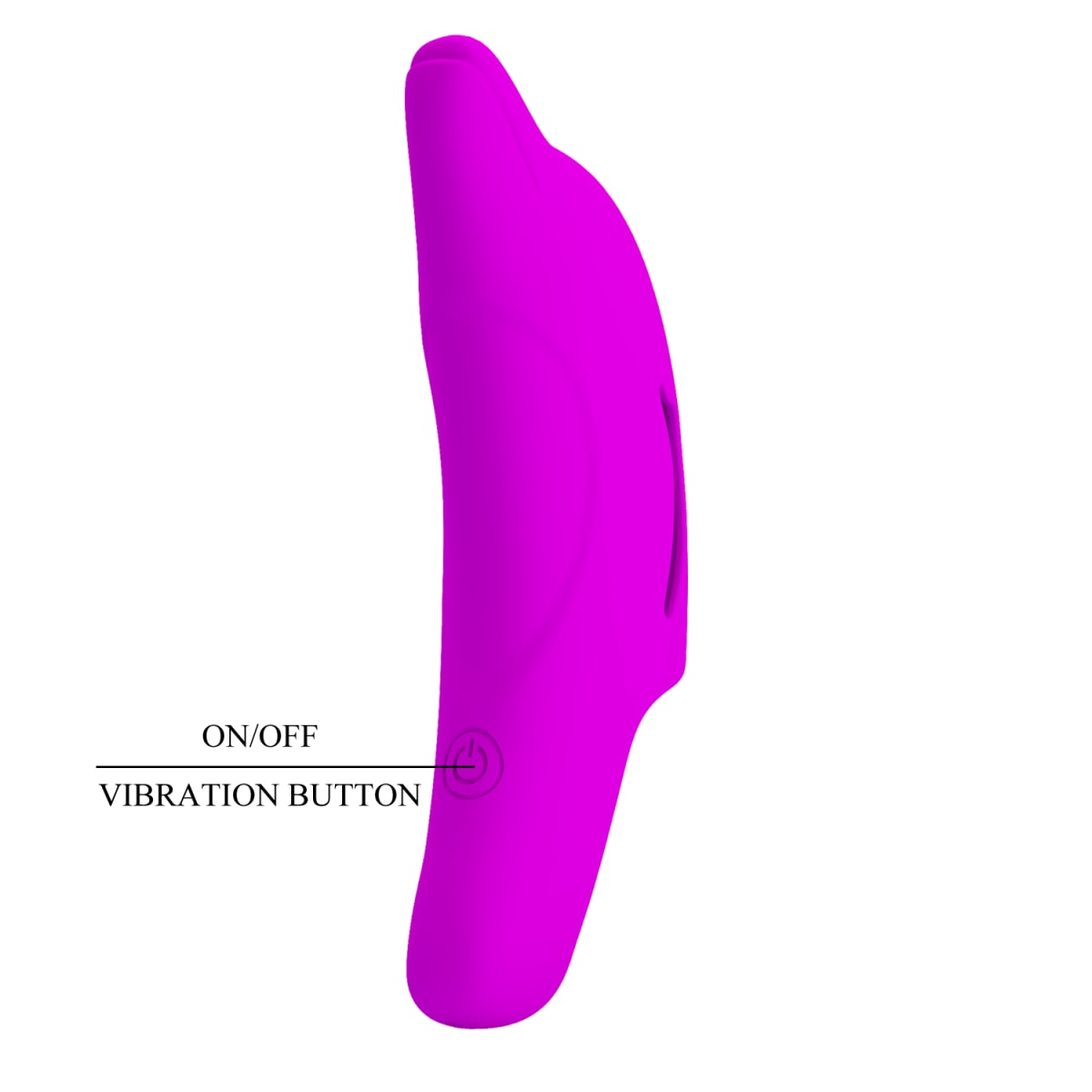 Vibrador para dedo Delphini morado - Recargable3