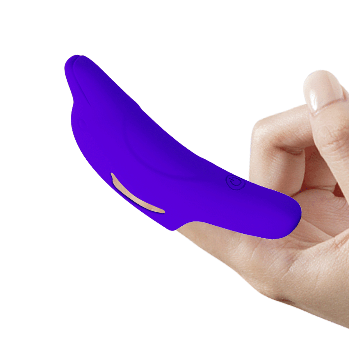 Vibrador para dedo Delphini azul - Recargable1