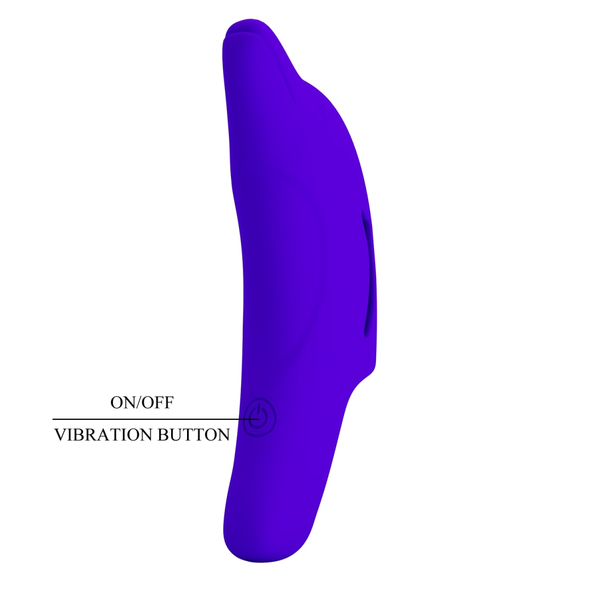 Vibrador para dedo Delphini azul - Recargable3
