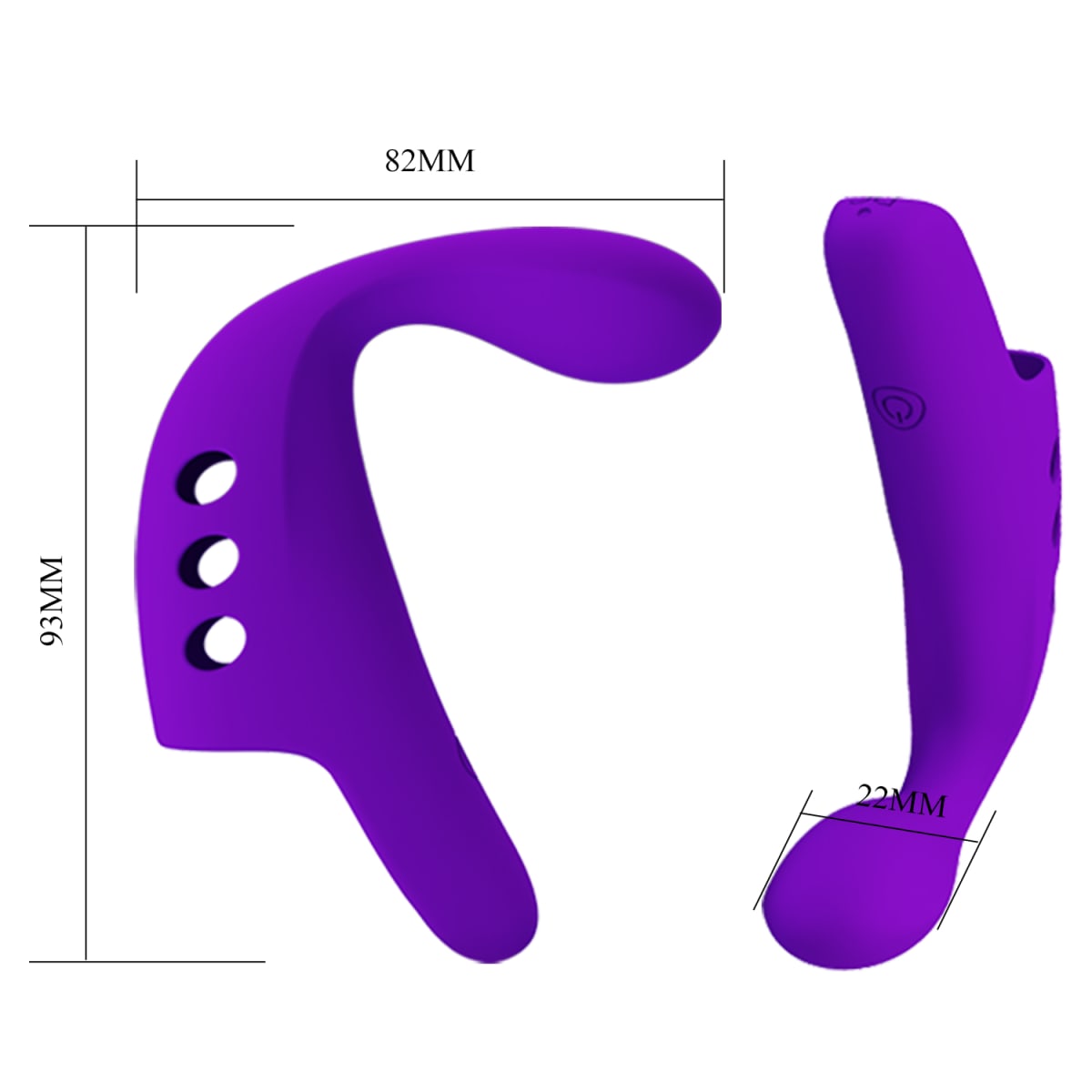 Vibrador para dedo Gorgon morado - Recargable2