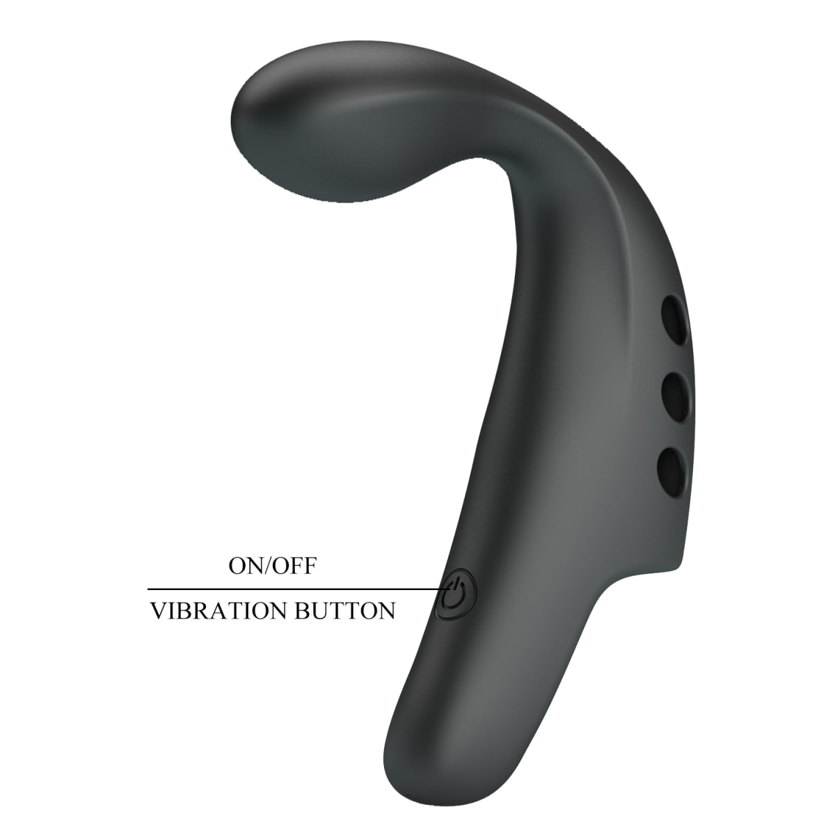 Vibrador para dedo Gorgon negro - Recargable3