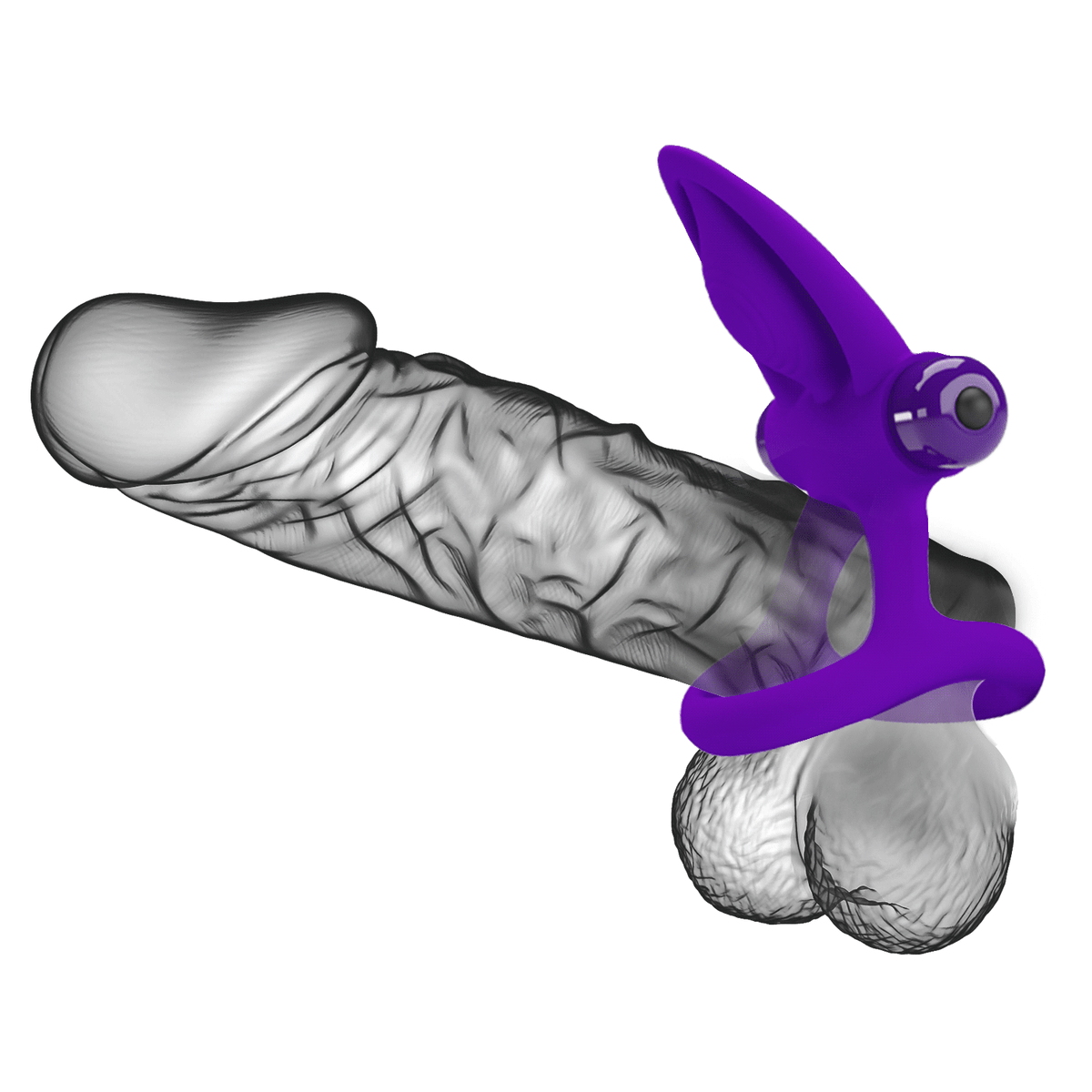 Anillo vibrador de silicona azul 21