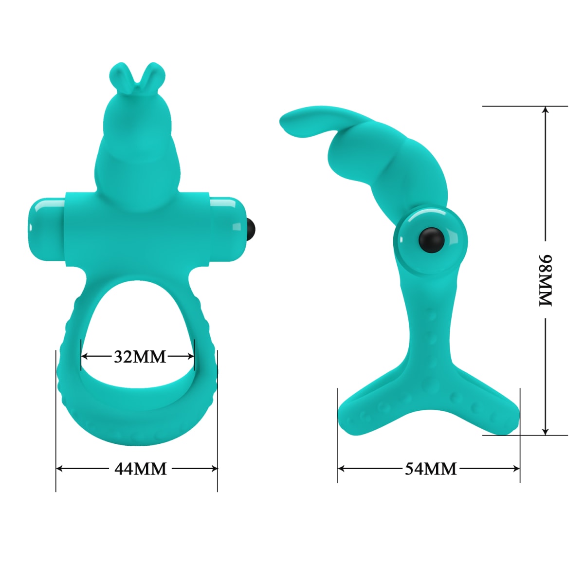 Anillo vibrador de silicona verde 23