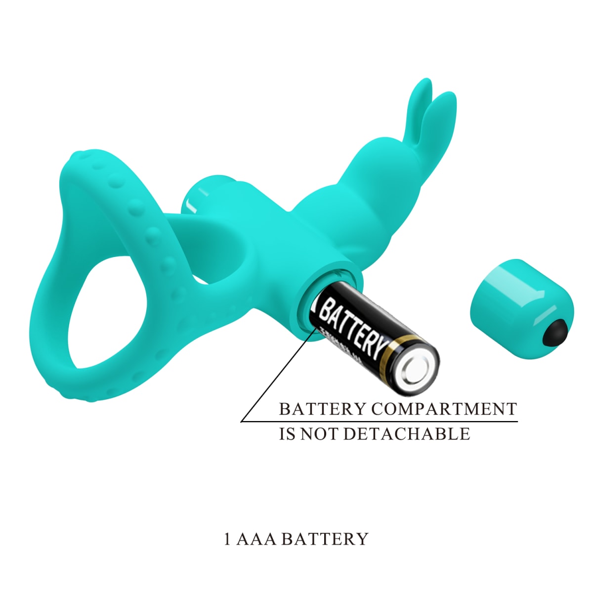 Anillo vibrador de silicona verde 25