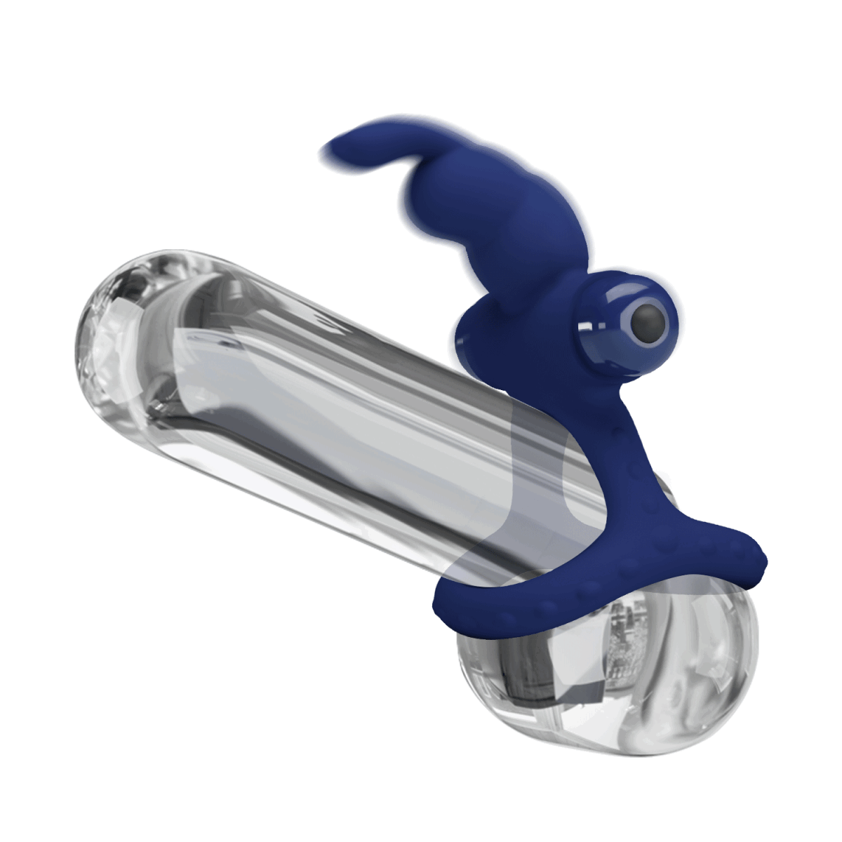Anillo vibrador de silicona azul 32