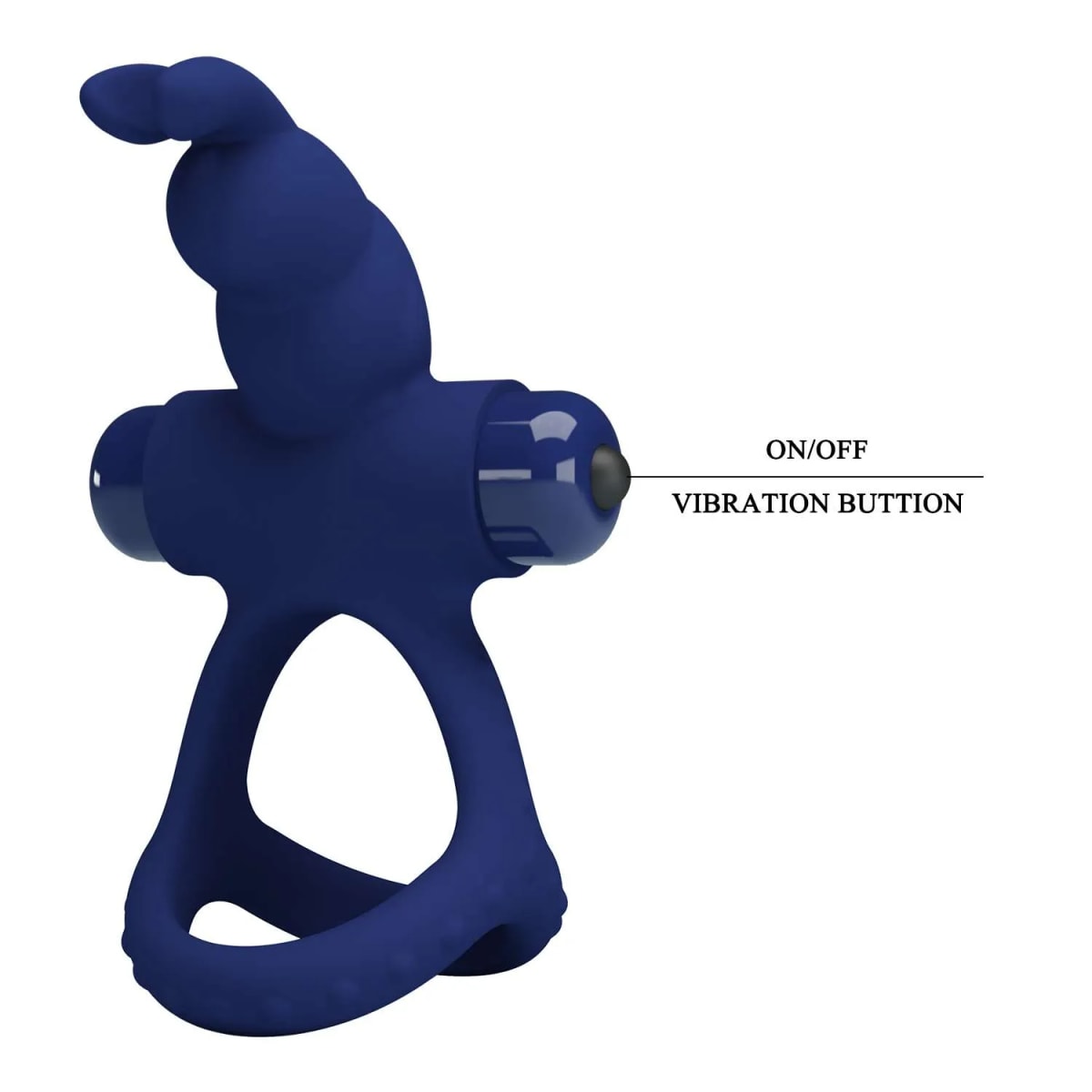 Anillo vibrador de silicona azul 33