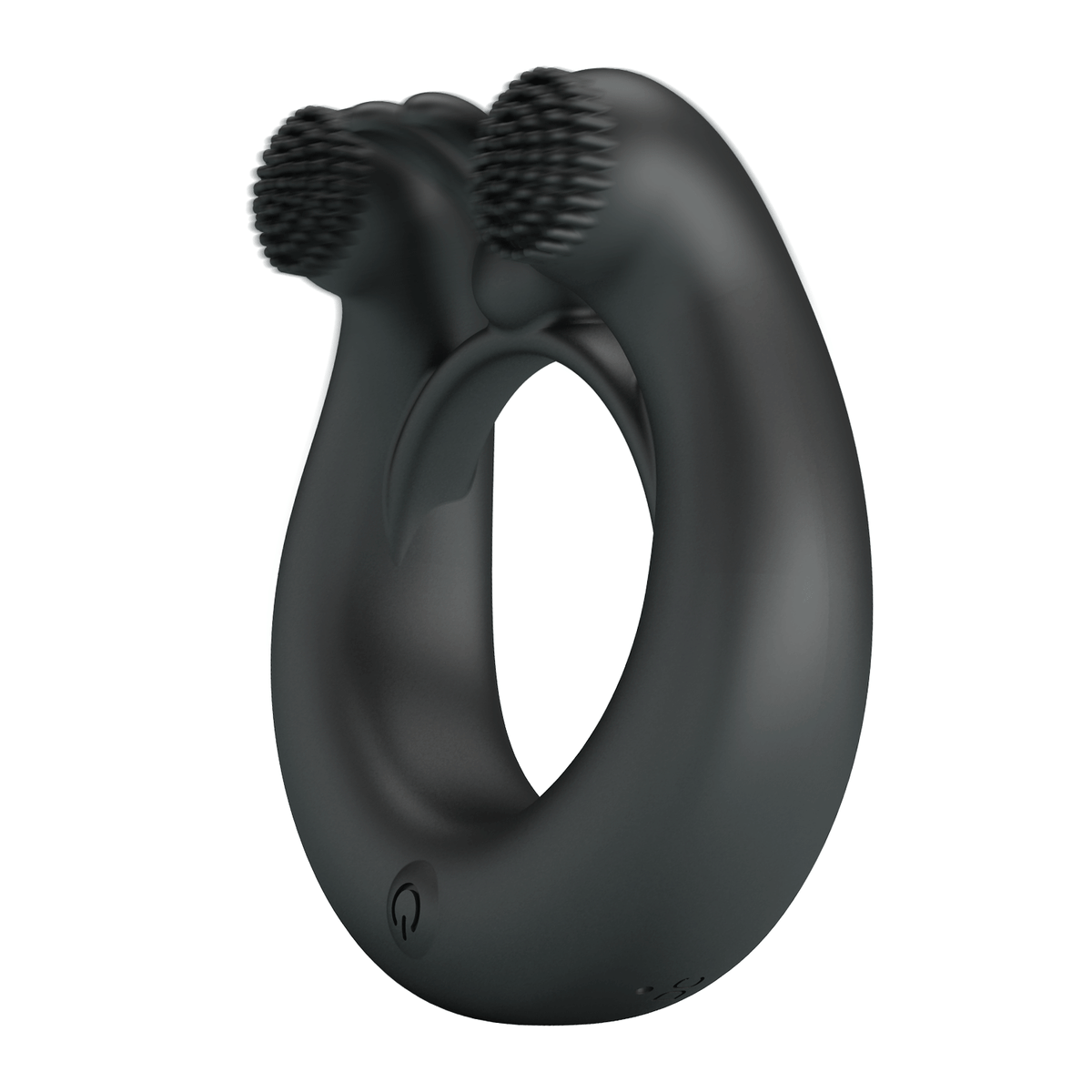 Anillo vibrador de silicona negro - Recargable2