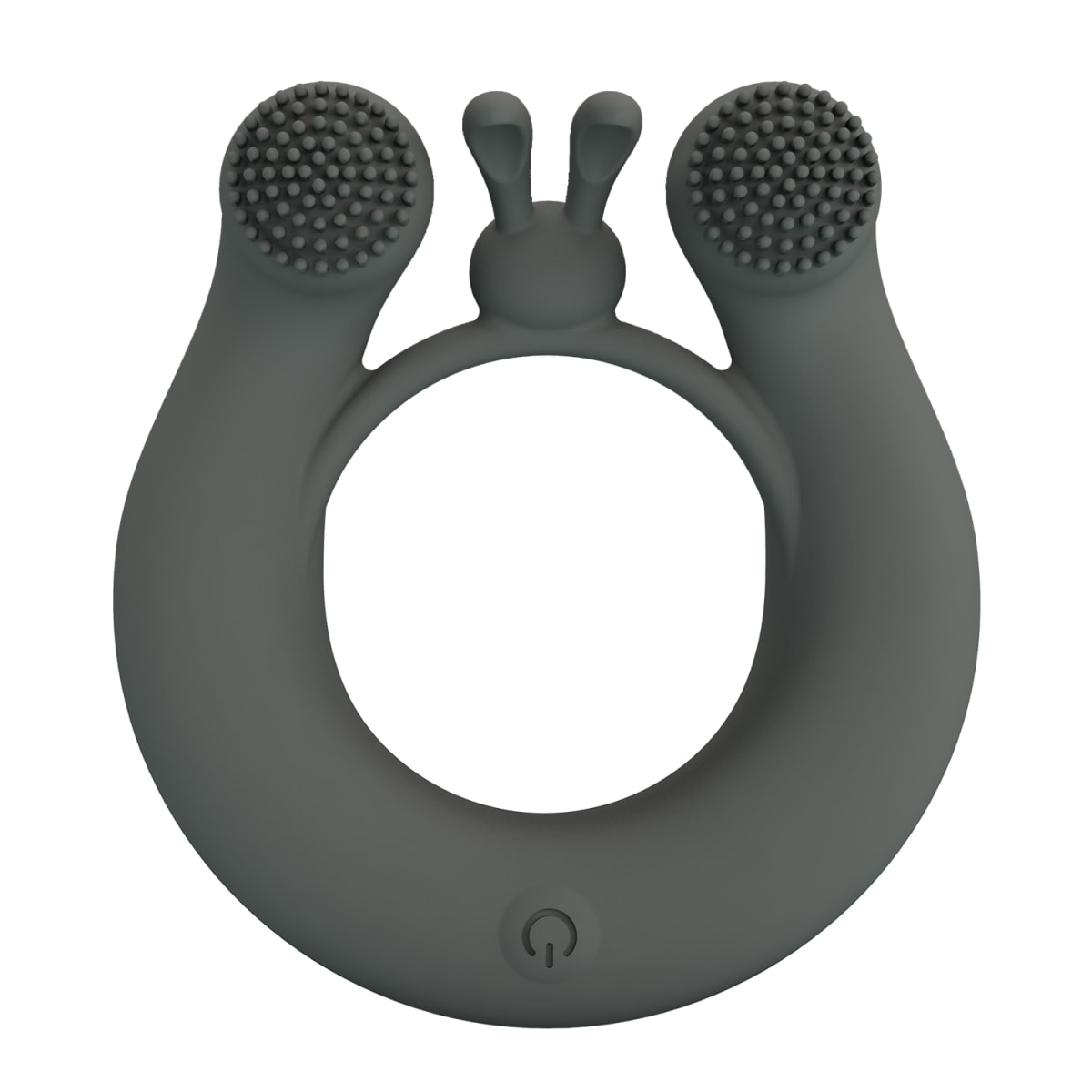 Anillo vibrador de silicona gris - Recargable1