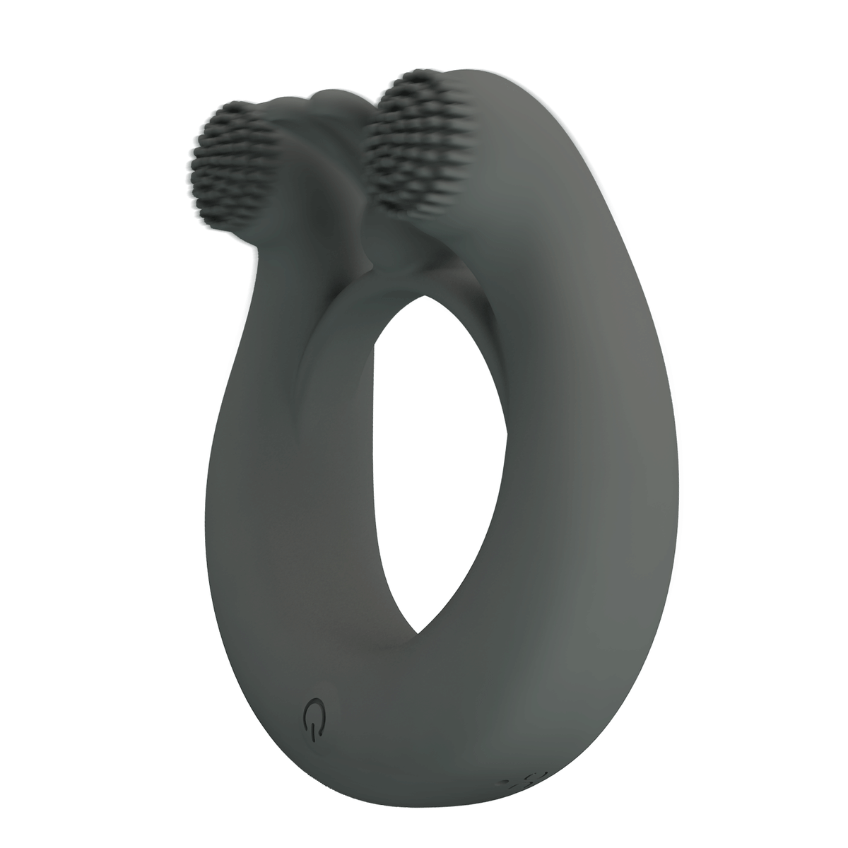 Anillo vibrador de silicona gris - Recargable2