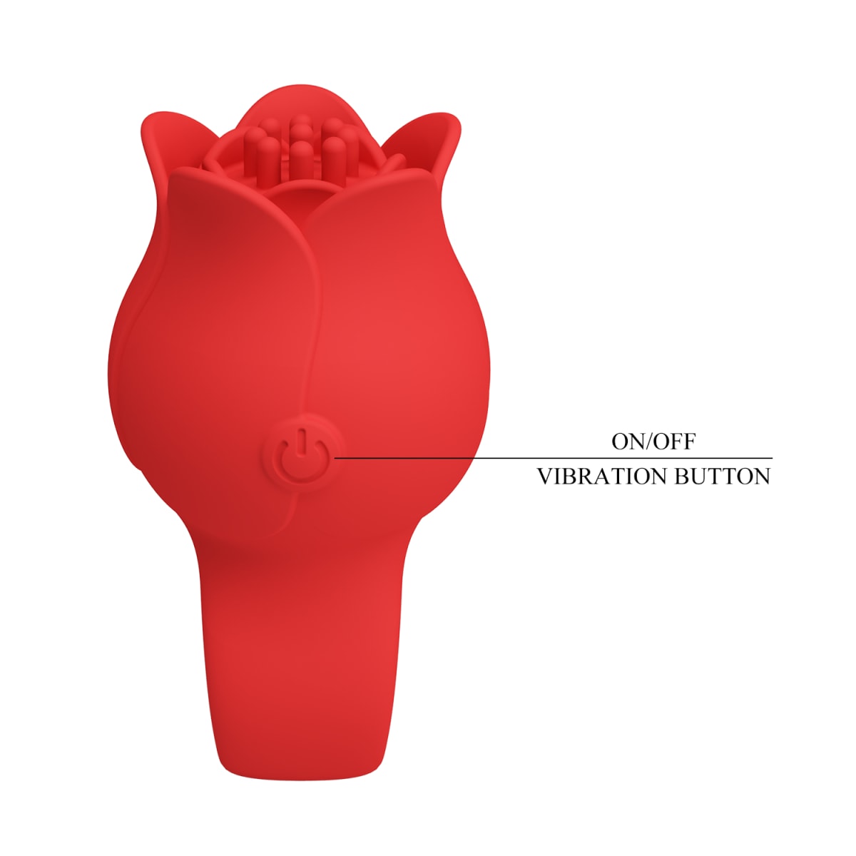 Vibrador de clítoris tipo rosa anillo - Recargable4