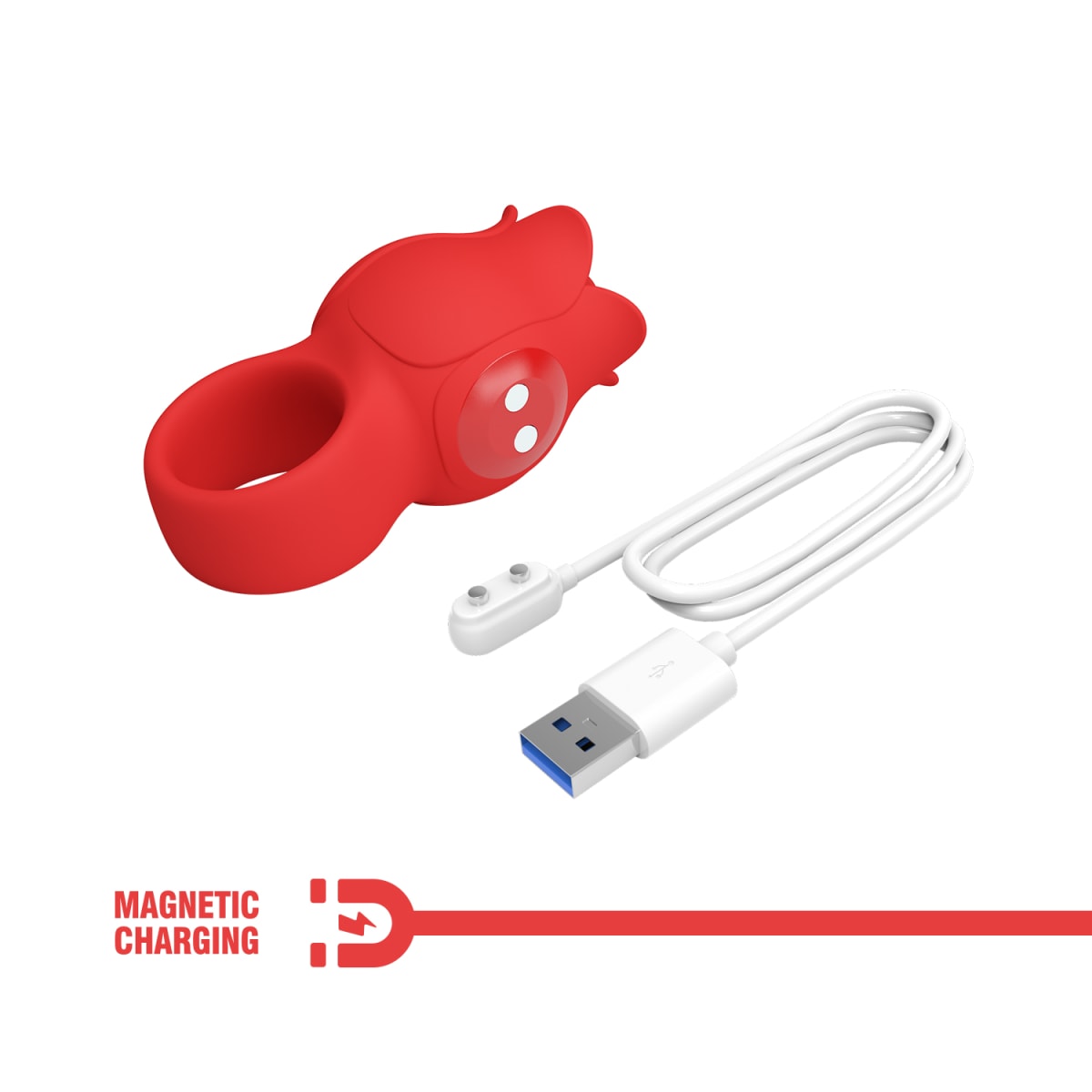 Vibrador de clítoris tipo rosa anillo - Recargable5