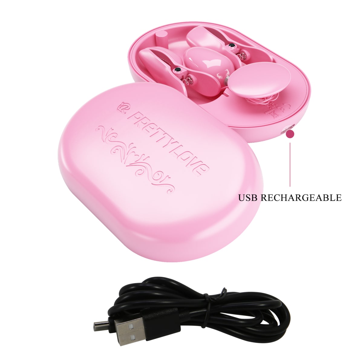 Pinzas para pezonas con vibrador o electro shock - Recargable4