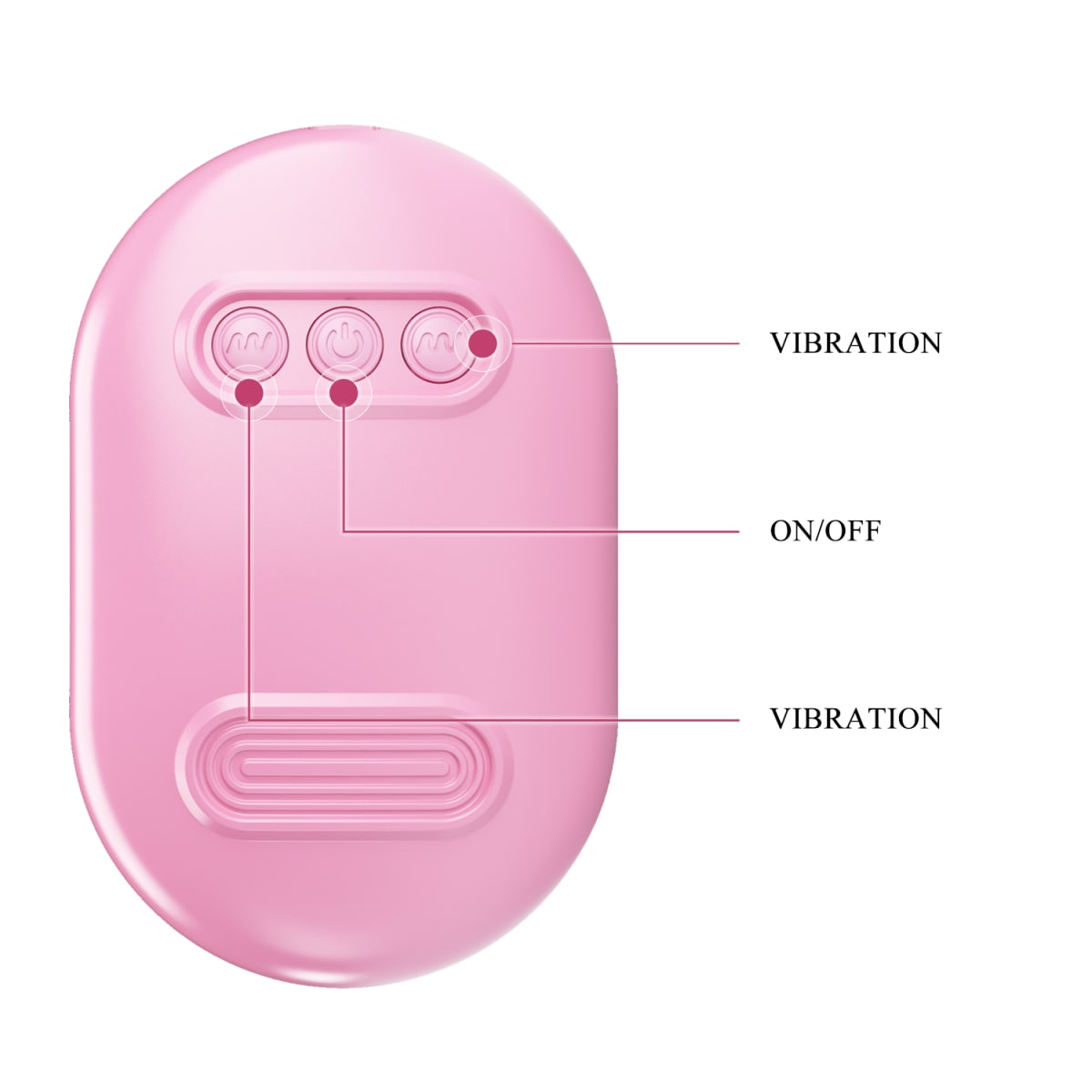Huevo vibrador doble estimulación - Recargable2