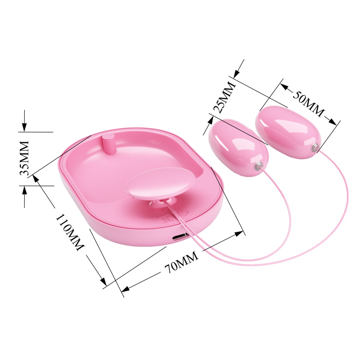 Huevo vibrador doble estimulación - Recargable3
