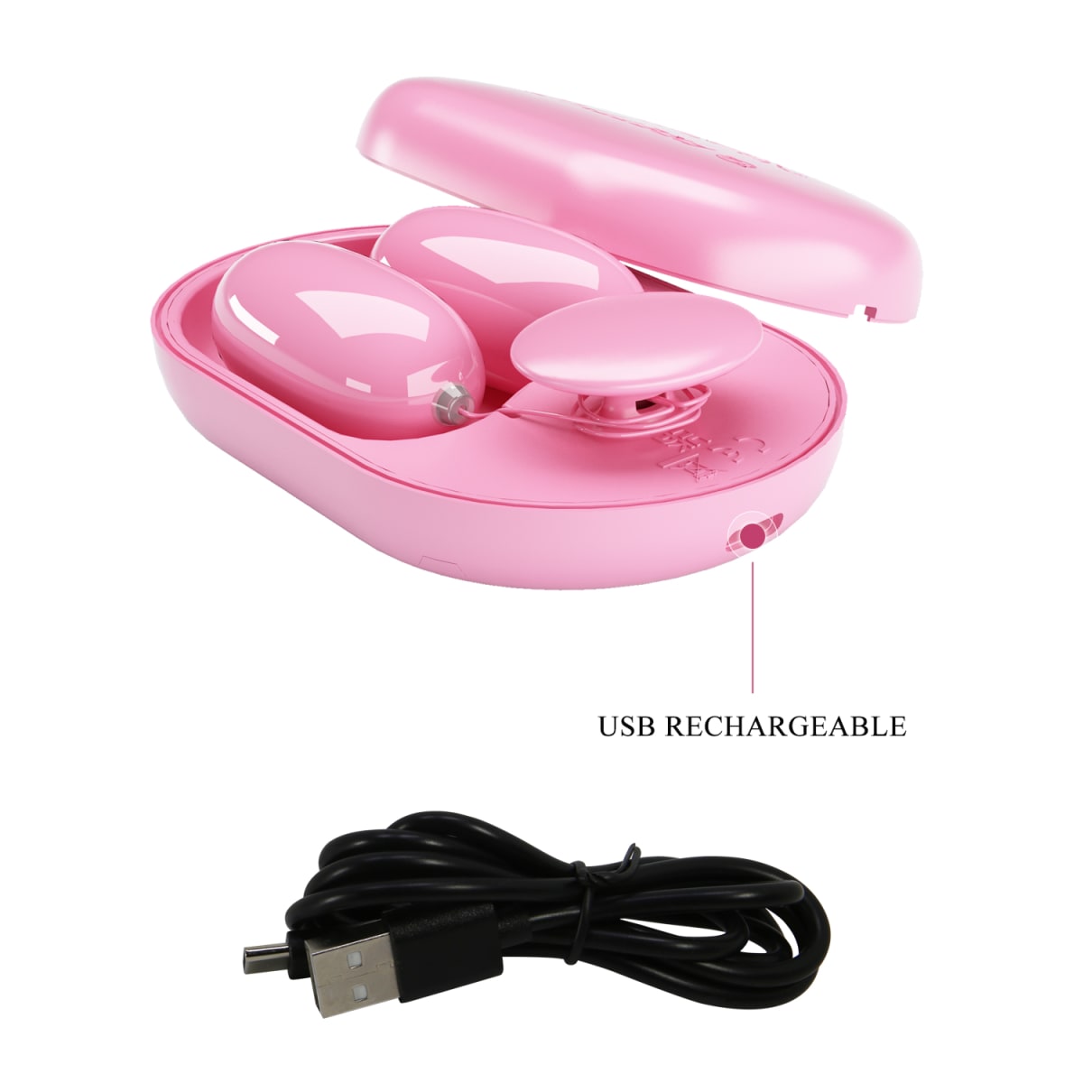 Huevo vibrador doble estimulación - Recargable4