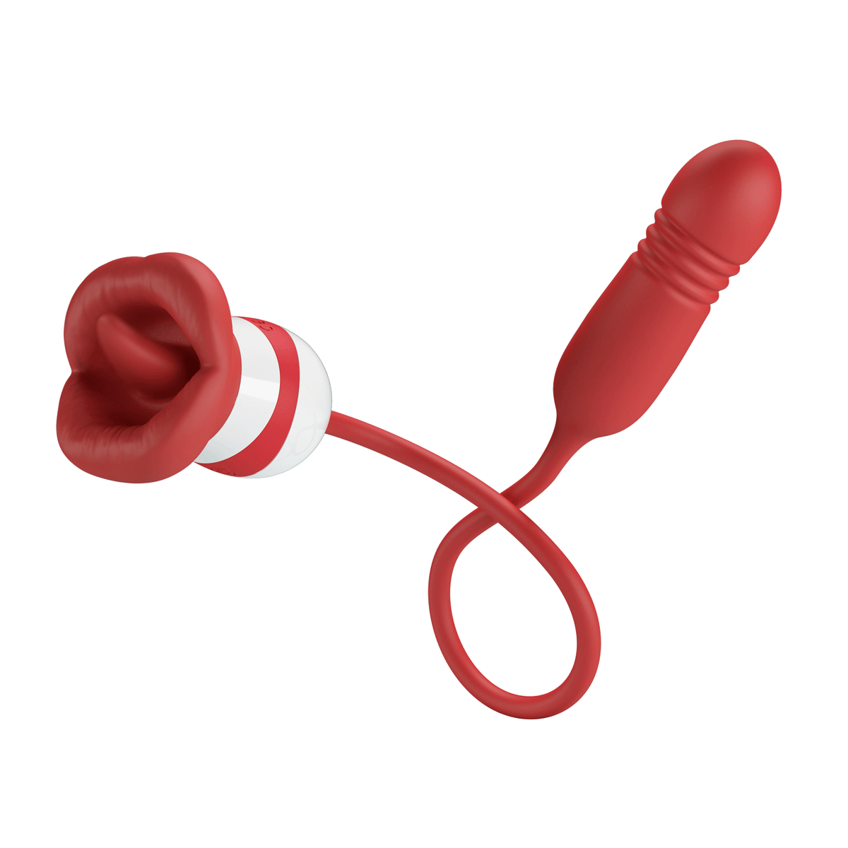 Vibrador retractil con estimulador de clítoris - Recargable1