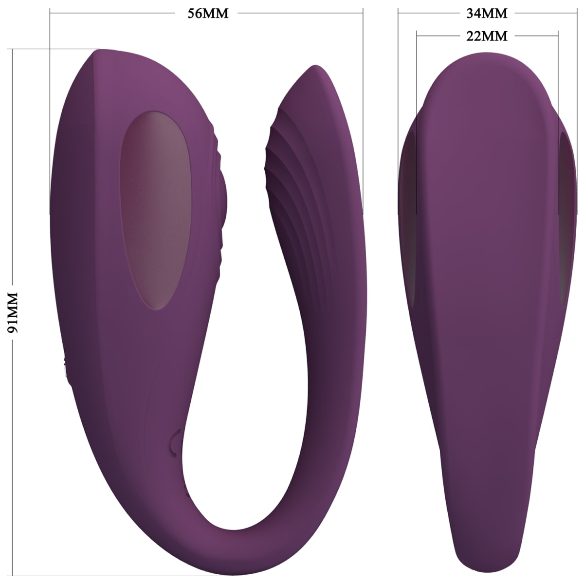 Vibrador de pareja APP Aauri - Recargable4