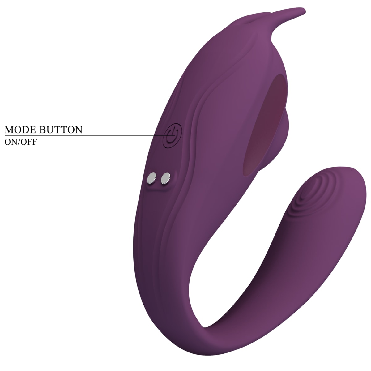 Vibrador con succionador de pareja APP Shey - Recagable2