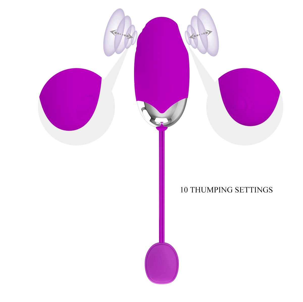 Vibrador huevo con sucionador Kaila - Recagable2