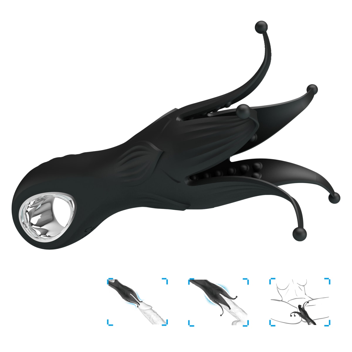 Masturbador másculino de silicona - Recargable2