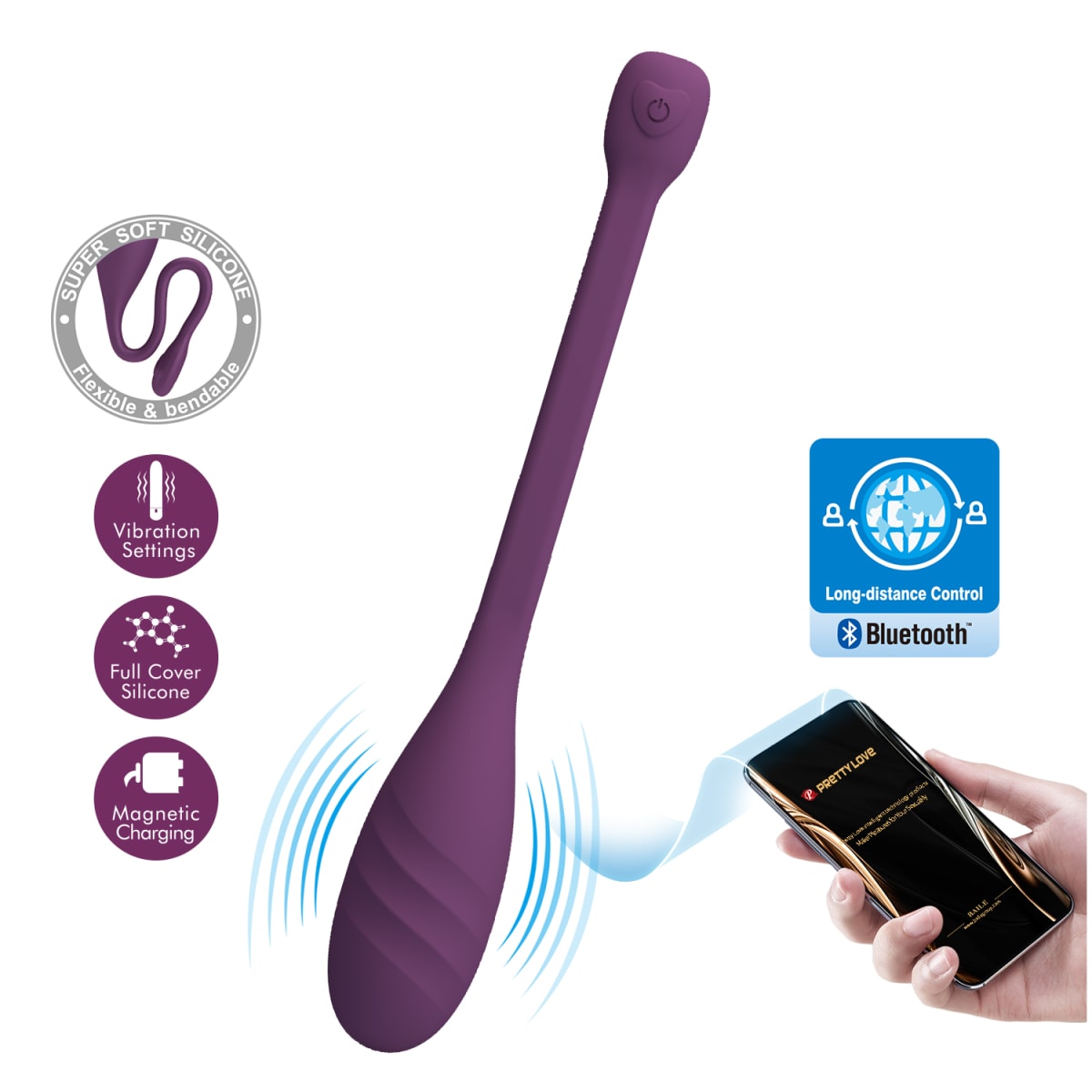 Vibrador con app leviathan recargable3