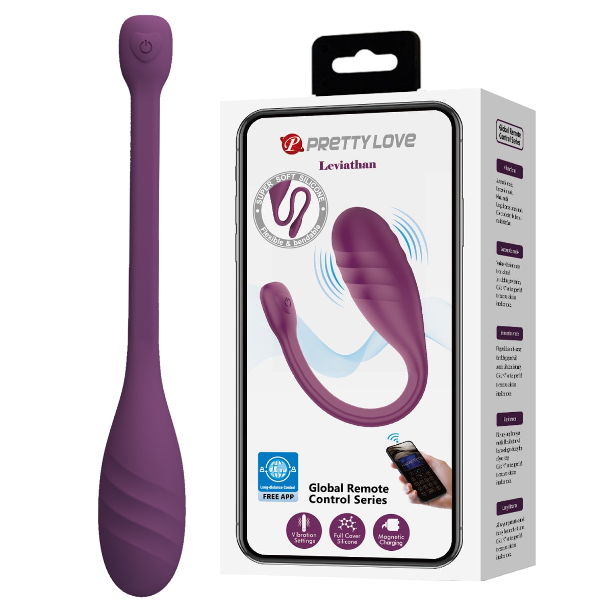 Vibrador con app leviathan recargable1