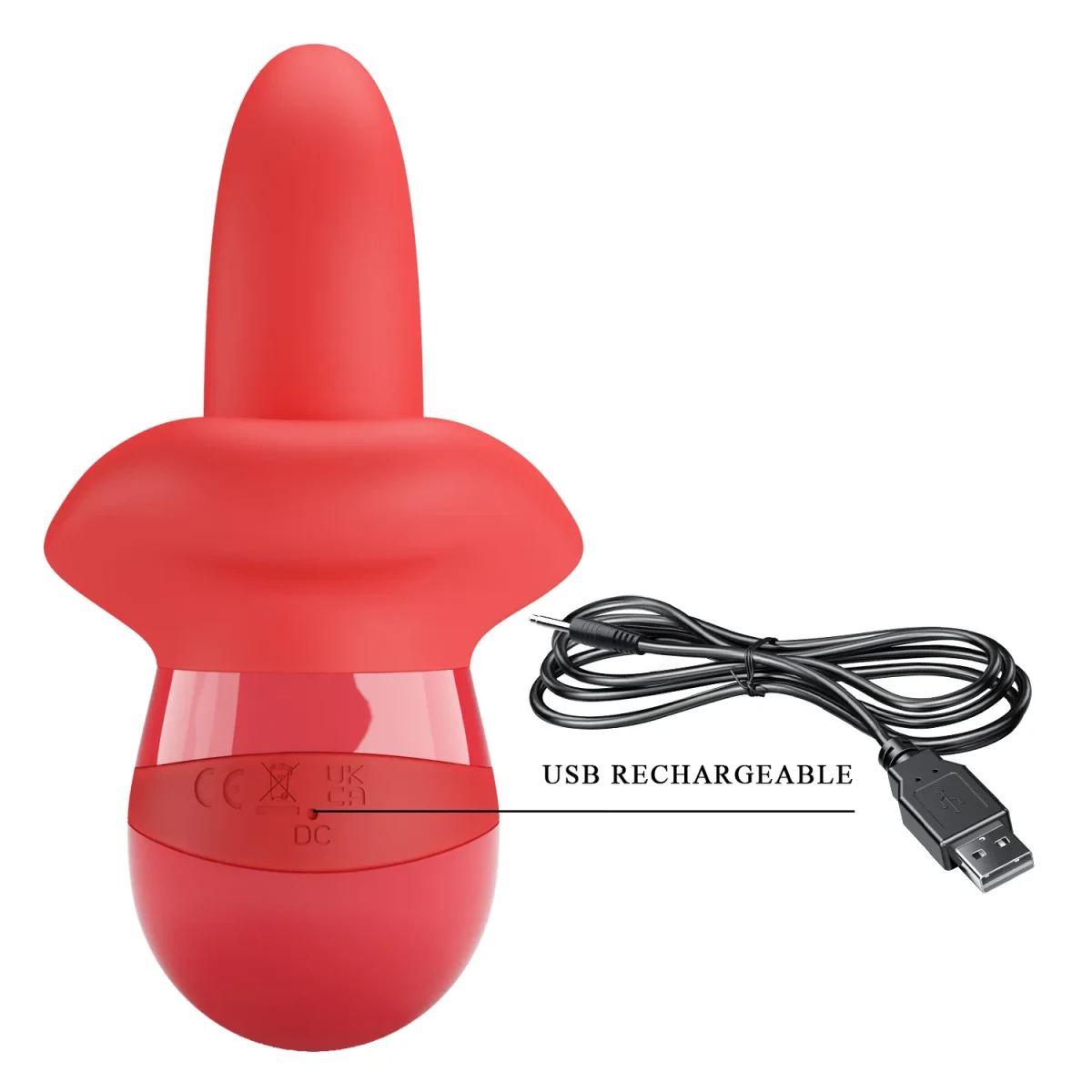 Vibrador en forma de boca con rotación Oblia2