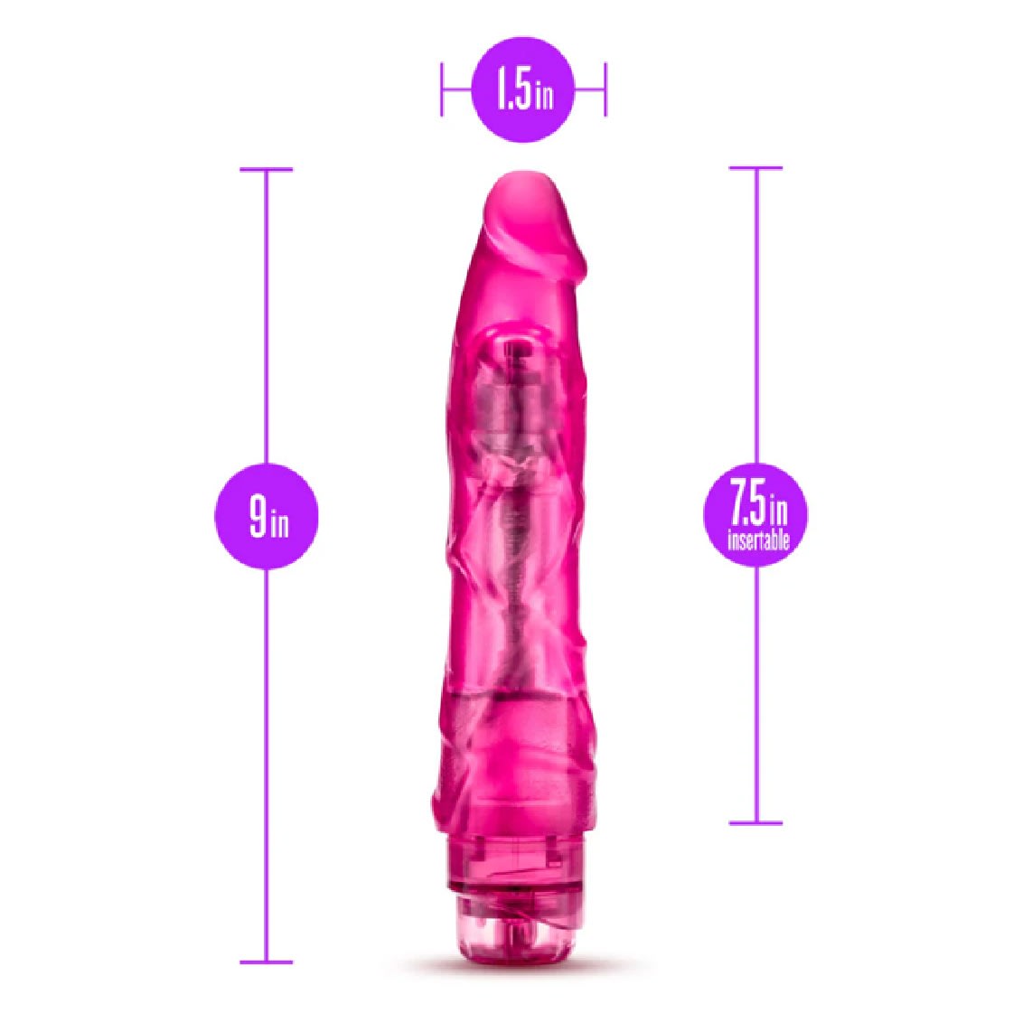 Vibrador jelly B yours 1 rosado 19 cm2