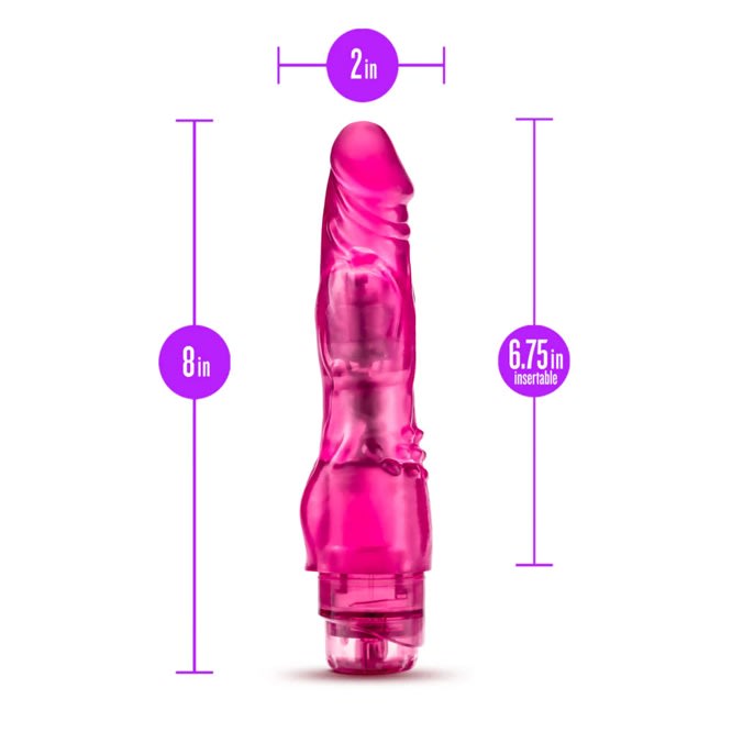Vibrador jelly B yours 3 rosado 17 cm2