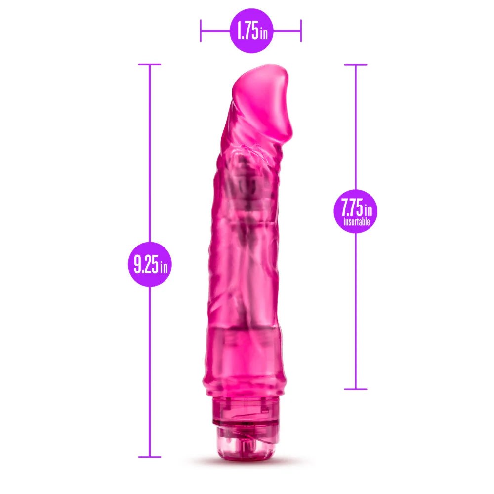 Vibrador jelly B yours 6 rosado 19.5 cm2