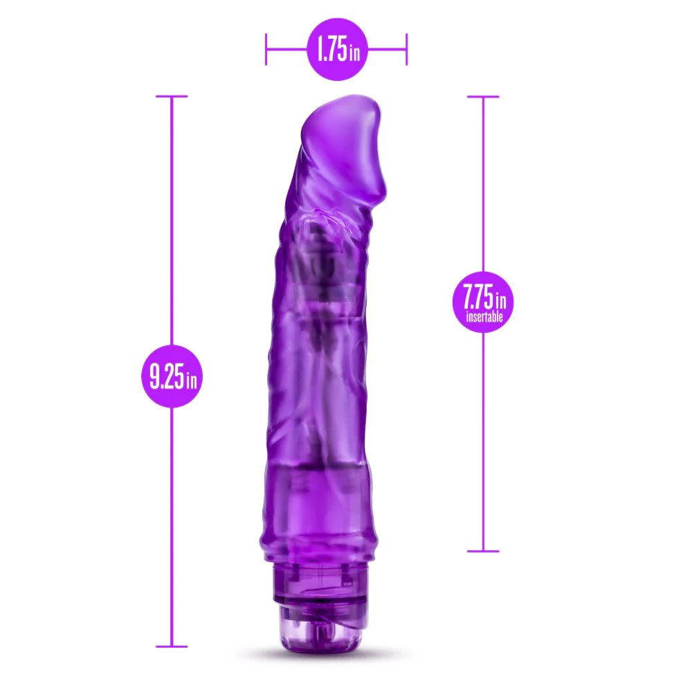 Vibrador jelly B yours 6 morado 19.5 cm1